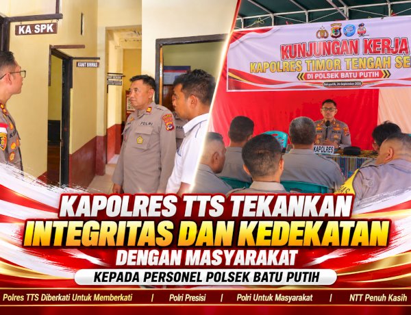 Kapolres TTS Tekankan Integritas dan Kedekatan dengan Masyarakat kepada Personel Polsek Batu Putih