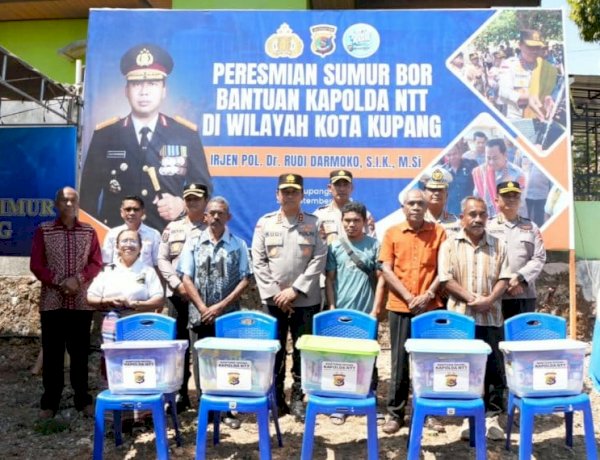 Kapolda NTT Resmikan 8 Titik Sumur Bor di Kota Kupang, Wujud Kepedulian Polri terhadap Kebutuhan Air Bersih Masyarakat