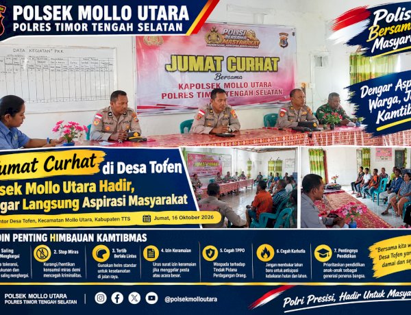 Dengar Langsung Aspirasi Warga Desa Tofen, Polsek Mollo Utara Gelar 