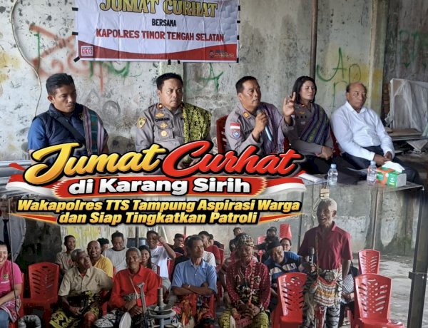 Jumat Curhat di Karang Sirih, Wakapolres TTS Tampung Aspirasi Warga dan Siap Tingkatkan Patroli