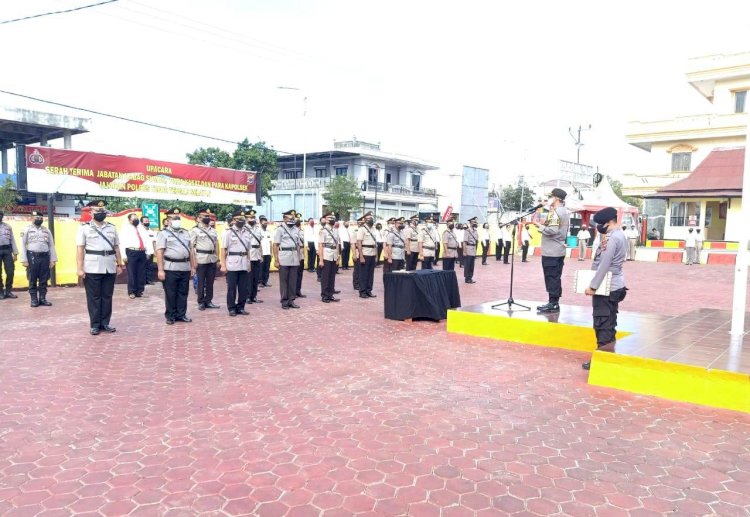 Kapolres TTS Pimpin Sertijab Kabag, Kasat Dan Kapolsek Jajaran Polres TTS