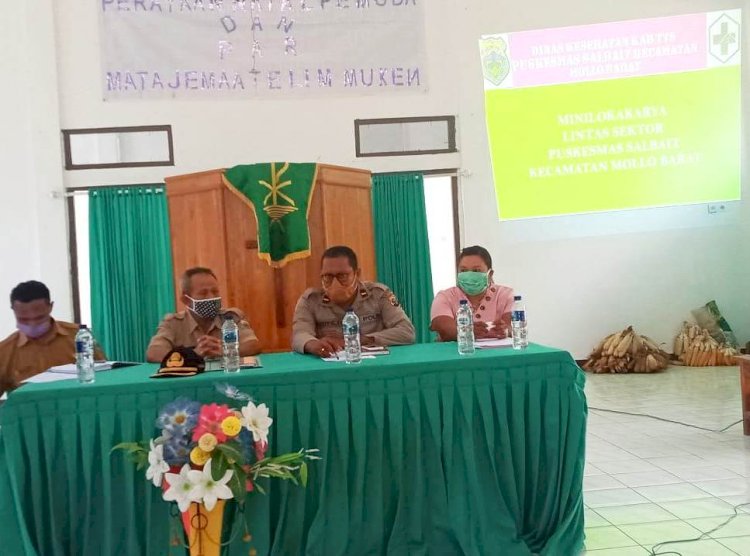 Kapolsek Siso Hadiri Loka Karya Mini Lintas Sektor Puskesmas Salbait