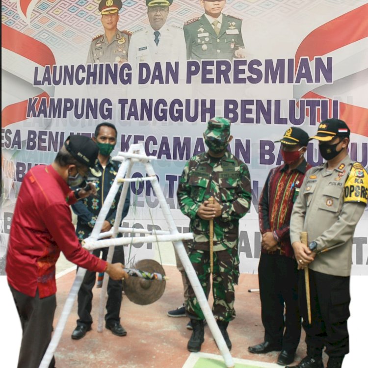 Kapolres TTS dan Buptai TTS Launching Kampung Tangguh Desa Benlutu