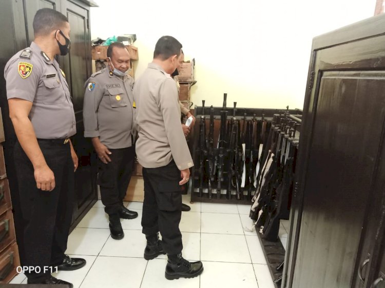 Tertibkan Pengunaan Senpi, Kapolres Gelar  Pemeriksaan Senpi