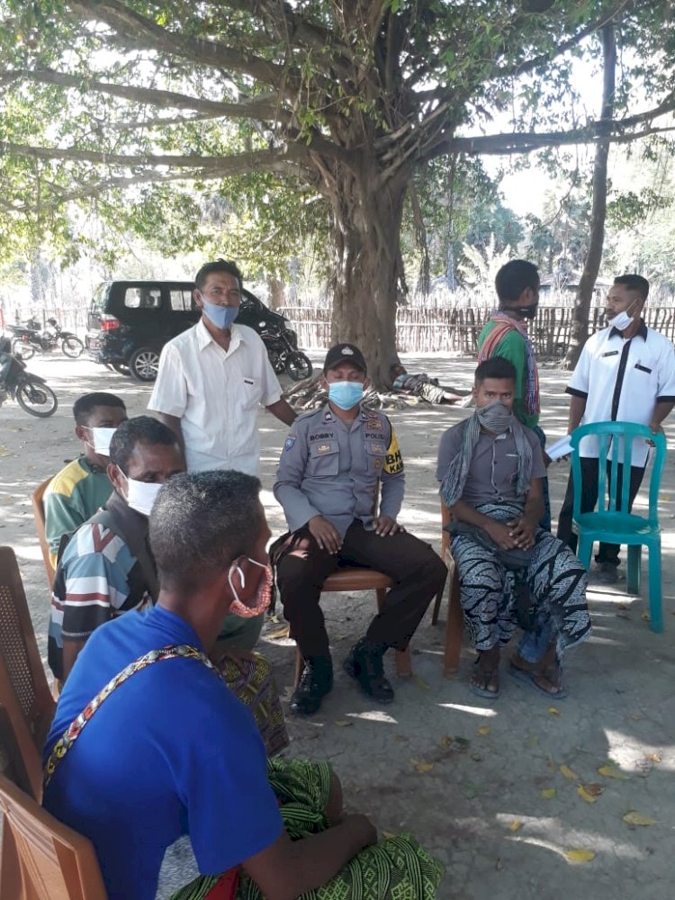 Sambangi Warga, Bhabinkamtibmas Ajak Warga Sama-sama Jaga Kamtibmas