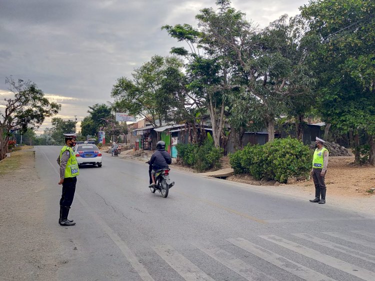 Rutin, Sat Lantas Polres TTS Gatur Pagi