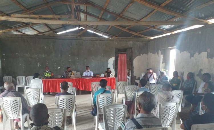 Sengketa tanah, Bhabinkamatibmas Bantu Selesaikan