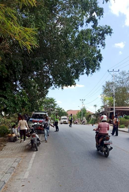 Bersama Instansi Terkait, Sat Lantas Polres TTS Gelar Penertiban Ranmor