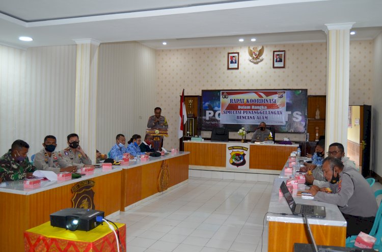 Polres TTS Gelar Rakor Bersama Instansi Terkait Dalam Rangka Simulasi Penanggulangan Bencana