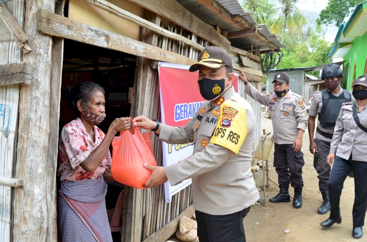 Kapolres TTS Pimpin Baksos Polri Peduli Covid-19