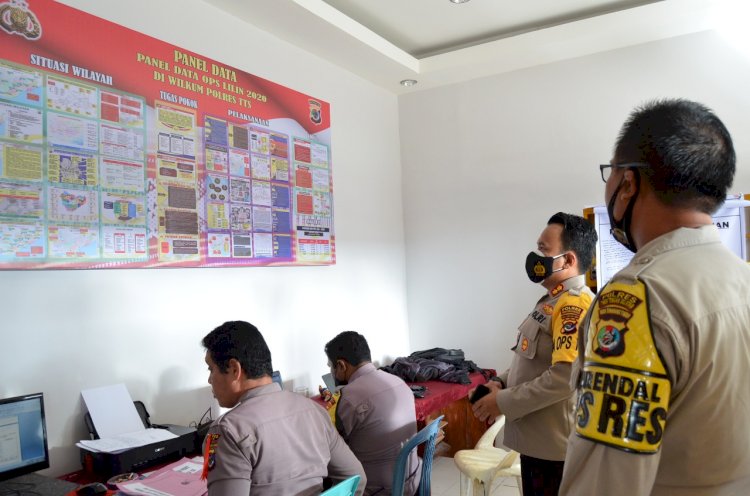 Kapolres TTS Pantau dan Cek Posko Ops Lilin Turangga - 2020