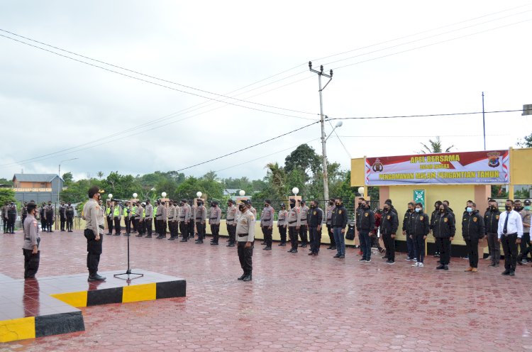 Siap Mengamankan Malam Pergantian Tahun, Polres TTS Apel Persiapan Bersama Instasi Terkait