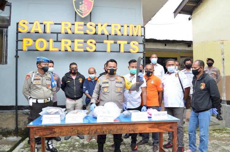 Polres TTS Gelar Press Release Kasus Pembunuhan