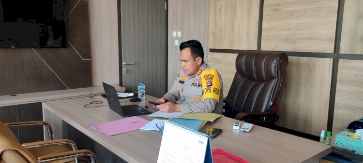 Kapolres TTS Pimpin Anev Bulanan Secara Virtual