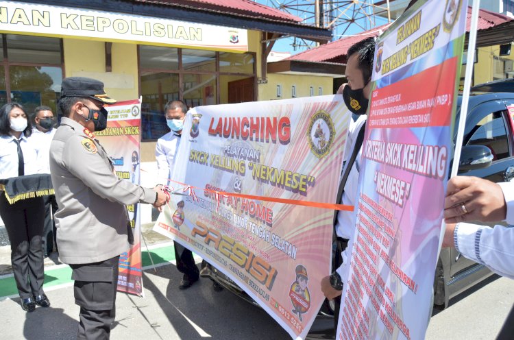 Upaya Cegah penyebaran Covid-19, Kapolres TTS Lounching SKCK Keliling Nekmese dan SKCK At Home