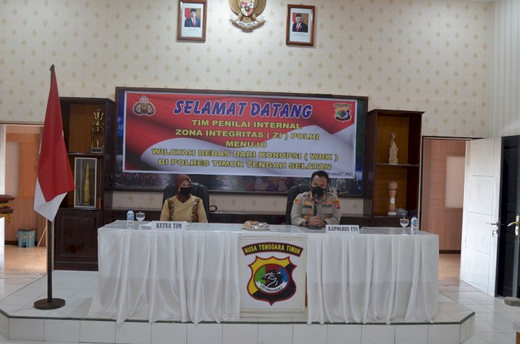 ZI menuju WBK dan WBBM POlres TTS Terima Kunjungan Tim Penilai WBK dan WBBM Mabes Polri