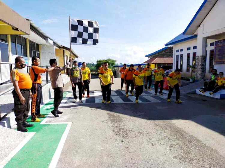 Menilai sejauh mana kekuatan fisik anggota Polri , Polres TTS Gelar Tes Samjas secara periodik