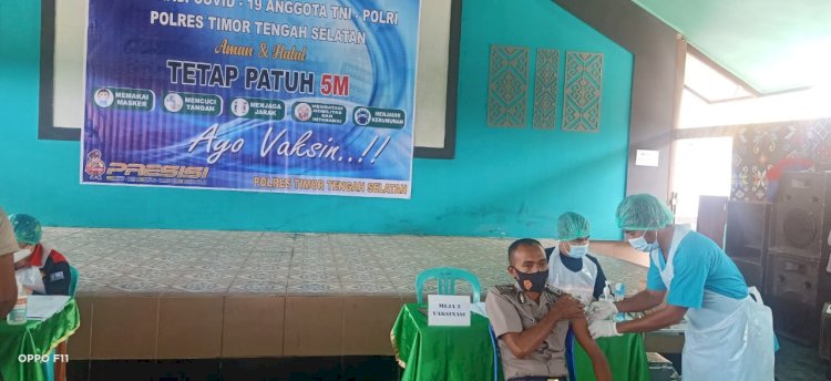 Polres TTS Kembali Gelar Vaksinasi Covid-19 Tahap II