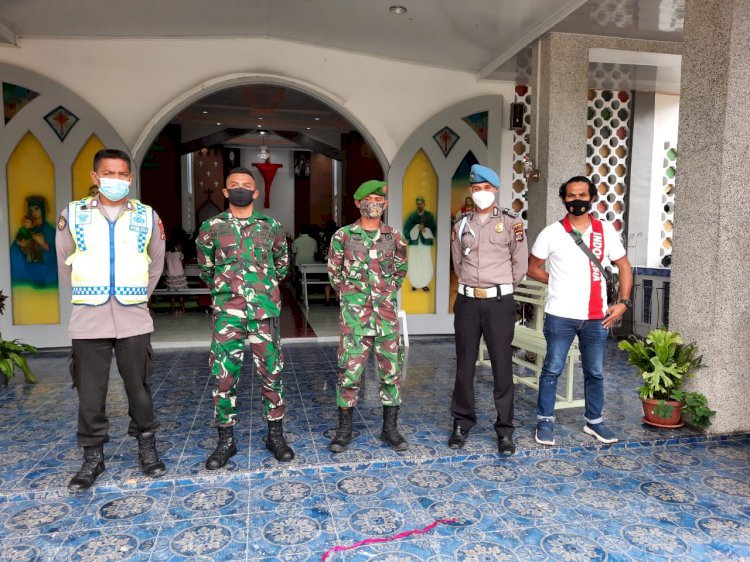 Personil Polres TTS Melaksanakan Pengamanan Ibadah Paskah