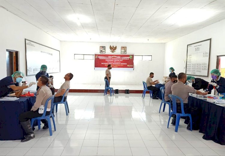Deteksi Penyakit Kronis Sejak Dini, Polres TTS Laksanakan Rikkes Berkala