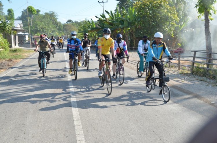 Dibukanya Kembali Destinasi Wisata Kabupaten TTS, Ditandai dengan Bersepeda Santai oleh unsur Forkopinda TTS