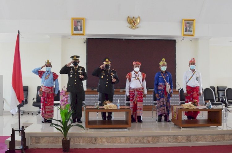 Secara Virtual , Kapolres TTS Bersama Unsur Forkopimda TTS Ikuti Upacara Peringati Hari Lahir Pancasila