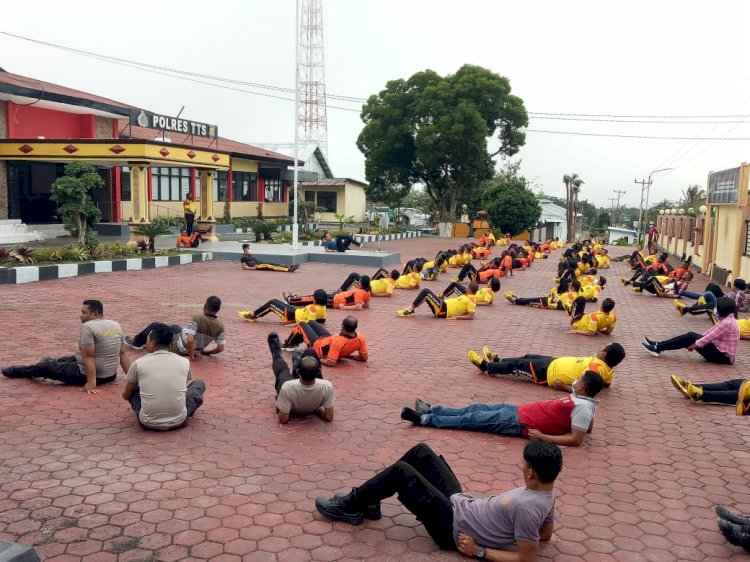 Polres TTS Gelar Olah Raga Pagi
