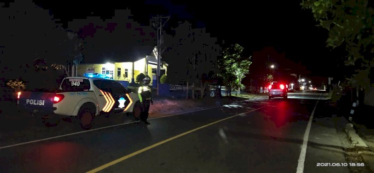 Kamseltibcarlantas Yang Aman Kondusif, Sat Lantas Polres TTS Patroli Malam