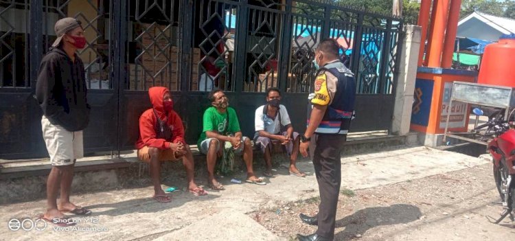 Tekan penyebaran Covid-19, Bhabinkamtibmas Gencar Beri Imbauan