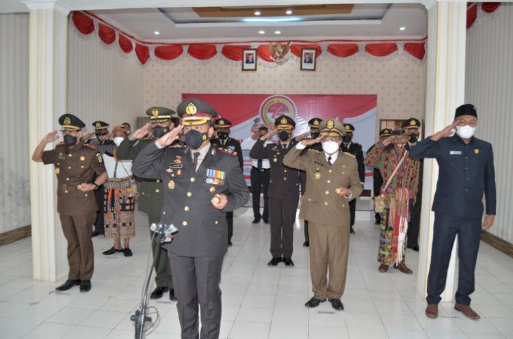 Peringati Hari Bhayangkara ke -75 tahun 2021, Polres TTS Mengikuti Upacara Secara Virtual