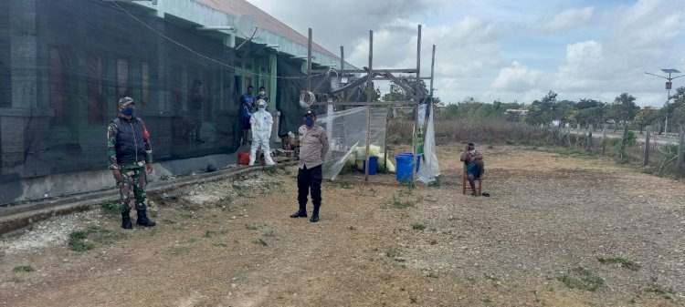 Sinergi, Personil Polres TTS dan Kodim 1621/TTS Patroli dan Pam di Pusat Isoter Kab. TTS