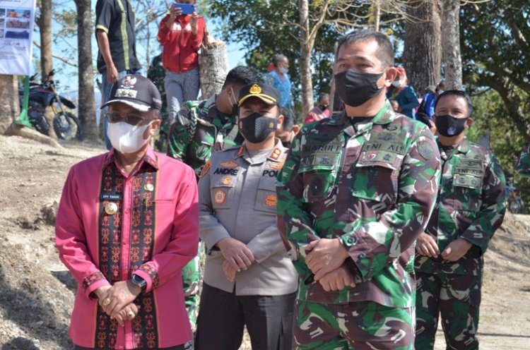 Kapolres TTS Hadiri Kunjungan Pangdam Udayana IX Di Desa Oelbubuk