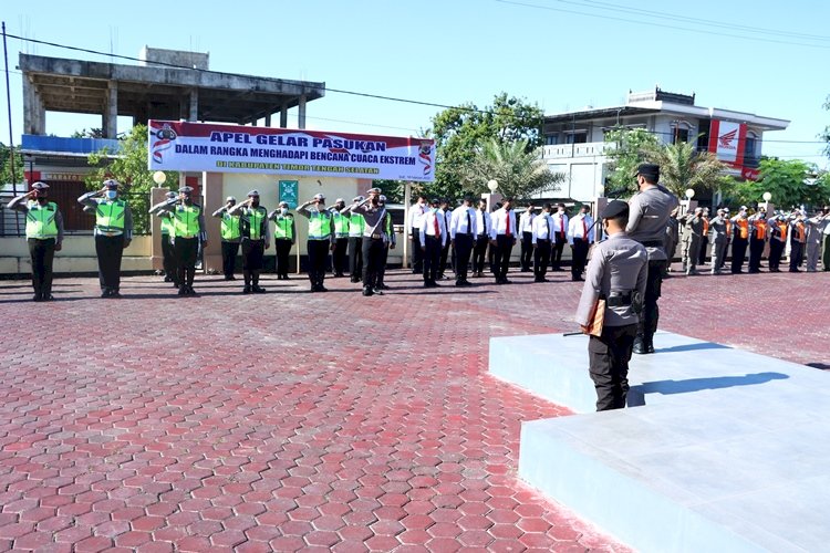 Kesiapan hadapi Cuaca Ektrim, Polres TTS Gelar Apel Bersama Instansi Terkait