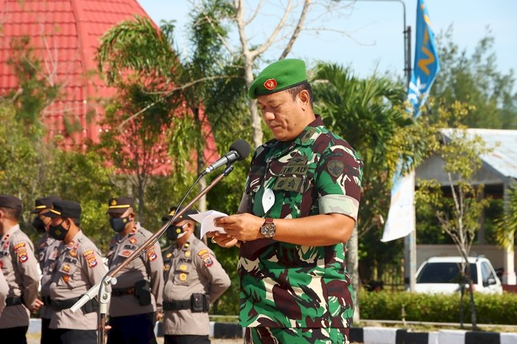 Aman dan Lancarnya Kunjungan Presiden RI ke Wilayah Kabupaten TTS, Gabungan Pasukan TNI-Polri Laksanakan Apel Gelar Pasukan