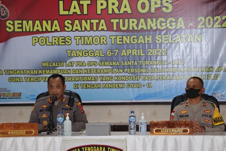 Demi Kelancaran Operasi Semana Santa Turangga -2022, Polres TTS Menggelar  Lat Pra Ops