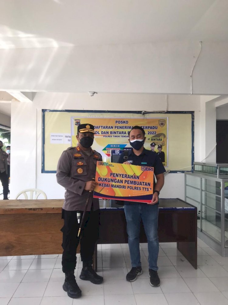 Kapolres TTS Terima Dukungan Pembuatan Kedai Mandiri