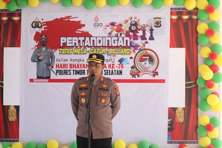 Sambut Hari Bhayangkara Ke 76, Kapolres TTS Buka Secara langsung Turnamen Olah Raga