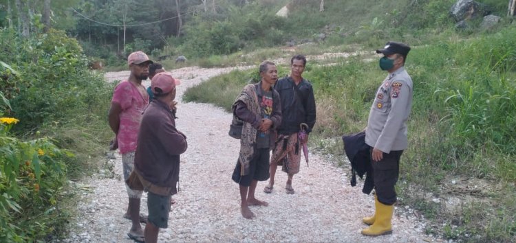 Antisipasi Korban Saat Bencana Alam, Personil Polsek Kie Lakukan Patroli Sambang