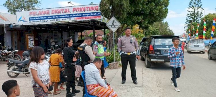 Pengamanan Misa Syukur Pesta Perak Uskup Agung Kupang Oleh Personil Polres TTS