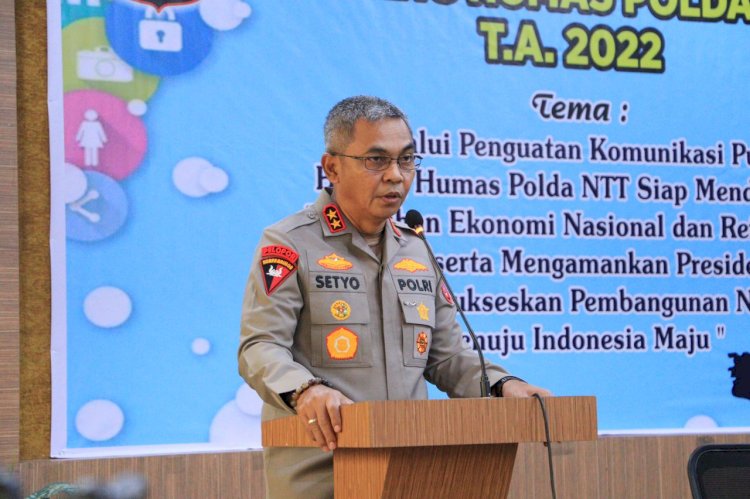 Buka Rakernis Bidang Humas T.A. 2022, Kapolda NTT Harap Anggota Dapat Mengelola Media Dengan Baik