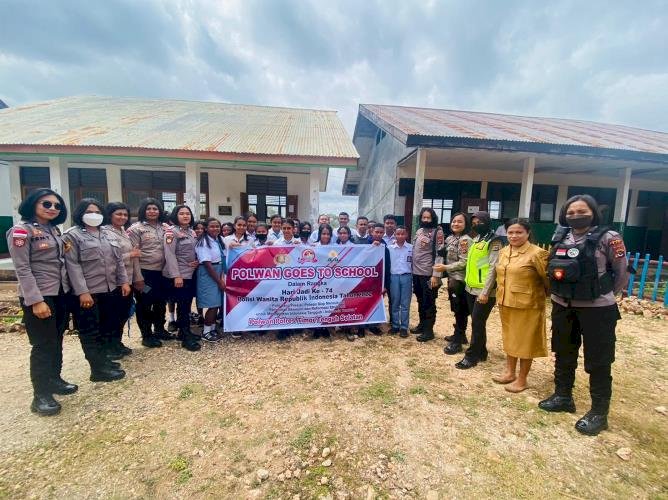 Jelang Hari Jadi Polwan RI ke- 74, Polwan Polres TTS Gelar Police Goes To School