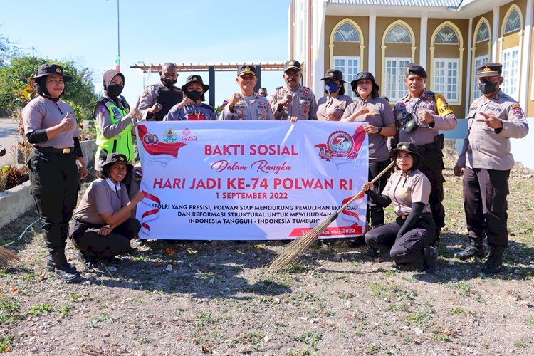 Bhakti Religi Polwan Polres TTS Dalam rangka Hari Jadi Polwan Ke 74