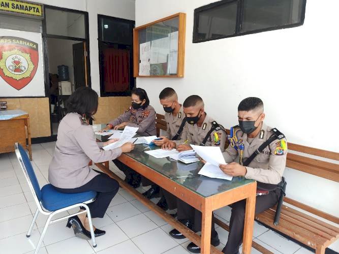 Siswa SPN Polda NTT Latihan kerja Di Polres TTS