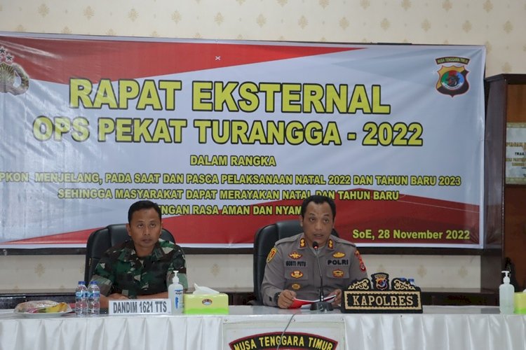 Jelang Ops Pekat, Polres TTS Gelar Rapat Eksternal Bersama unsur Terkait