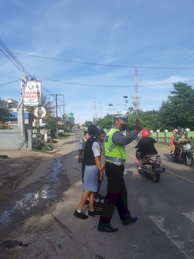 Demi Kamseltibcar Lantas Pagi Hari, Polres TTS kerah Personil Gatur Pagi