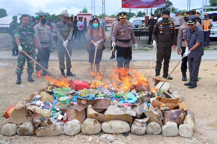 Polres TTS Musnahkan BB hasil Operasi pekat dan KRYD