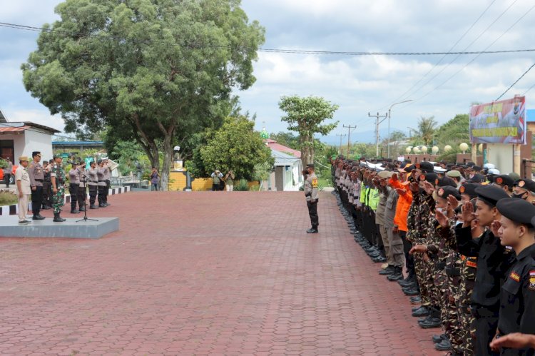 Siap Amankan Perayaan Malam Pergantian Tahun, Polres TTS Gelar Apel Bersama Instansi Terkait
