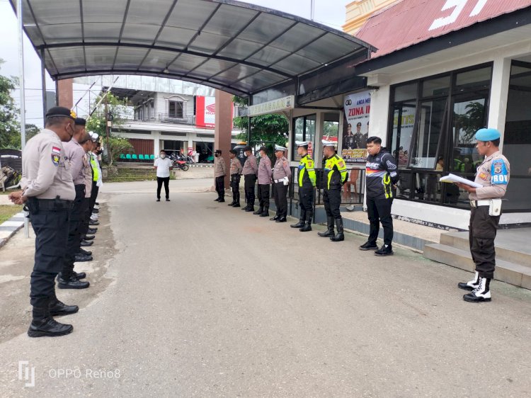 Serah Terima Tugas Jaga, Personil Piket SPKT Polres TTS Laksanakan Serah Terima Tugas Jaga