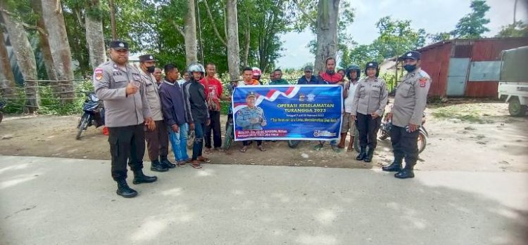 Ops  Keselamatan ,Satgas Binluh Sosialisasi Kepada Tukang Ojek