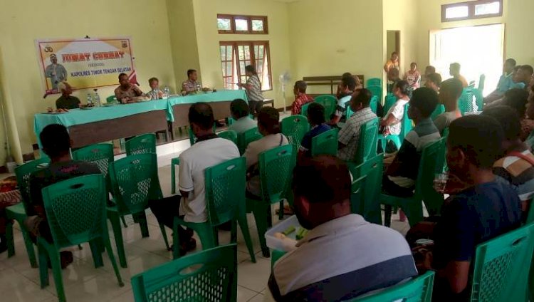 Isu Penculikan Anak , Jum’at Curhat Kapolsek Amanuban Selatan Imbau Jangan Percaya Dengan Berita Hoax